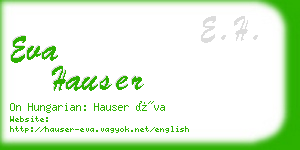 eva hauser business card